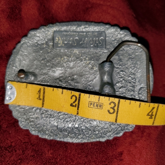 Pewter bull rider buckle, silver strike by 3D - Picture 4 of 4